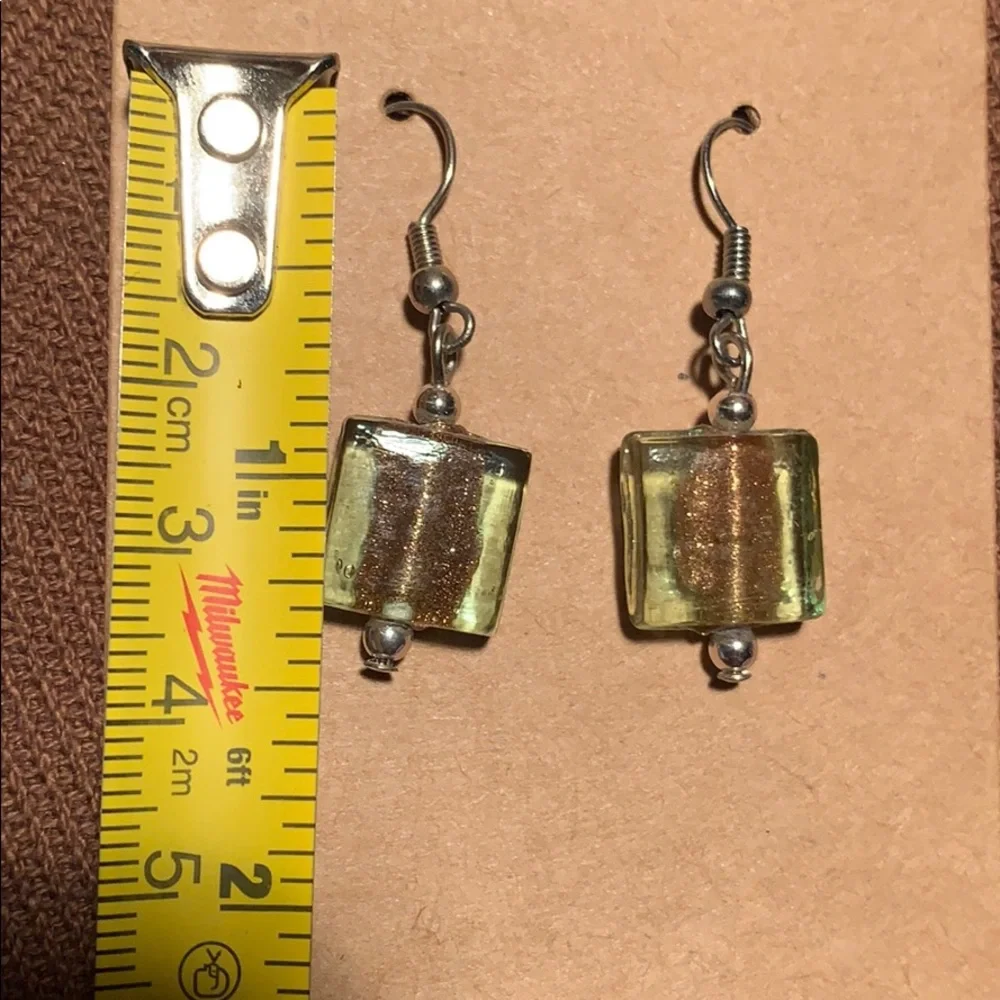 Murano glass dangling earrings - Picture 5 of 6